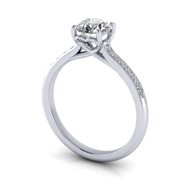 Diamond Ring, White Gold, RSA1R, 3D
