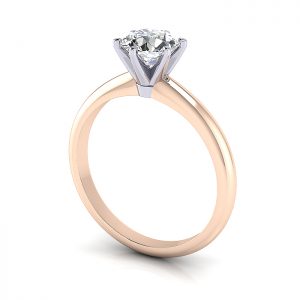 Round Engagement Ring, RS2, 14kt Rose Gold