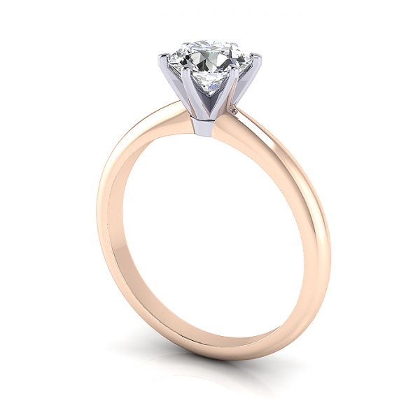 Round Engagement Ring, RS2, 14kt Rose Gold