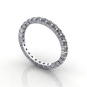 Eternity Ring White Gold 3D 2mm