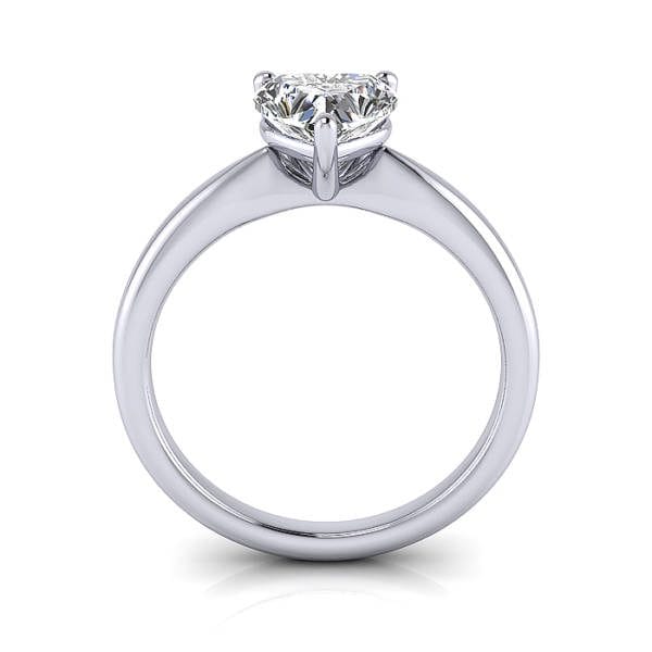 Heart shaped Engagement Ring, Platinum, RS7 TF