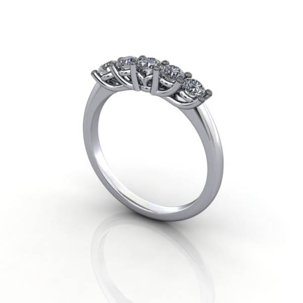 Anniversary Ring, RA1, Platinum, 3D