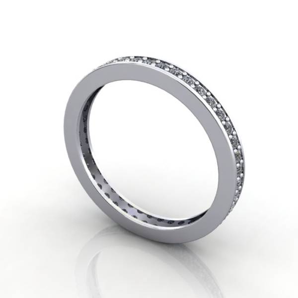 Custom Design Round Cut Black Diamond Eternity Ring New Zealand