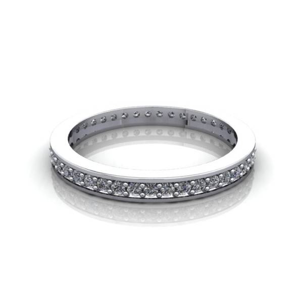 Eternity Ring, RE5, White Gold, Round Brilliant Diamond, LF