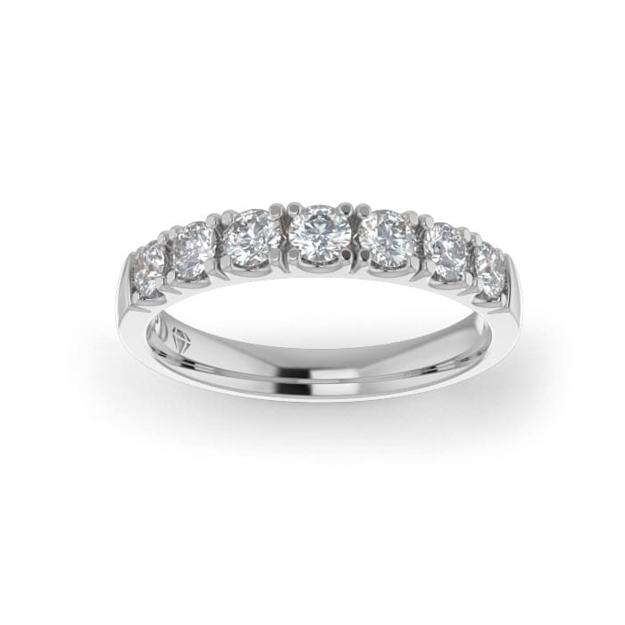 Ladies-Wedding-Platinum-Diamond-Ring-Scallop-Pave-3mm