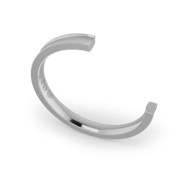 Ladies-Wedding-Ring-Platinum-Concave-2.50mm-CROSS SECTION