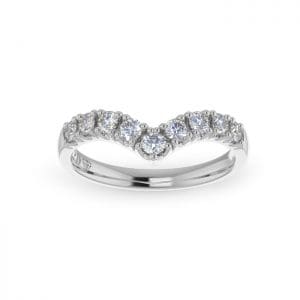 Ladies-Wedding-Diamond-Ring-Pointed-PLAT-Scallop Pave-2.5mm