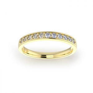Video Pave wedding ring-2.5mm Yellow