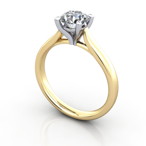 Diamond Ring, RS41,Yellow Gold,3D