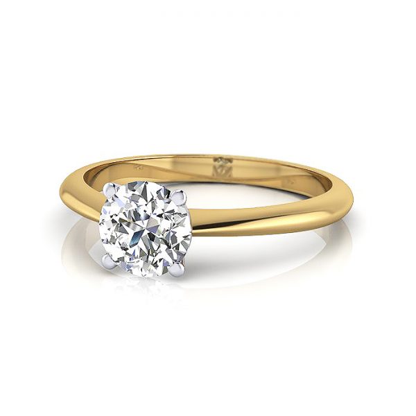 Engagement Ring, Yellow, Round Cut Diamond, RS3, LF