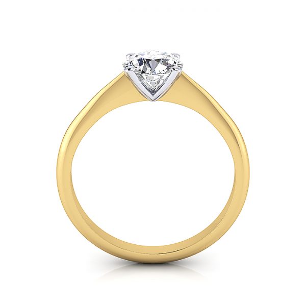 Engagement Ring, Yellow, Round Cut Diamond, RS3, TF