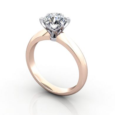 Engagement Ring, Round Brilliant, RS15, Platinum, 3D