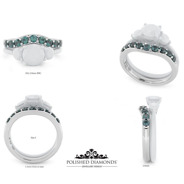 Engagement Ring Halo Diamonds 3D CAD Design-O1168PT3D – Jewelry 3D Studio