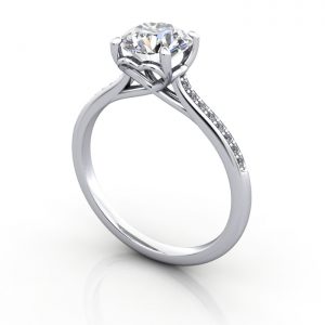 Diamond Ring, RSA1R, Platinum, 3D Thumbnail