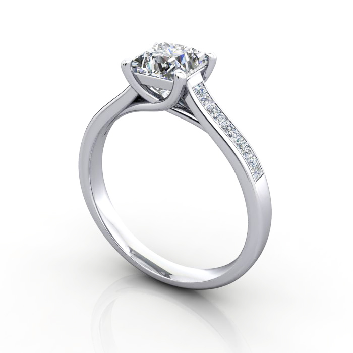 Solitaire Accent Diamonds RSA2 🇳🇿 Polished Diamonds NZ Engagement Rings