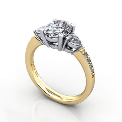 Thumb-Engagement Ring, PLAT, Cushion, RSA5, 3D