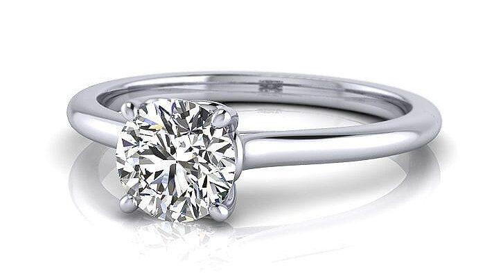 Engagement Ring RS1 Round Platinum LF